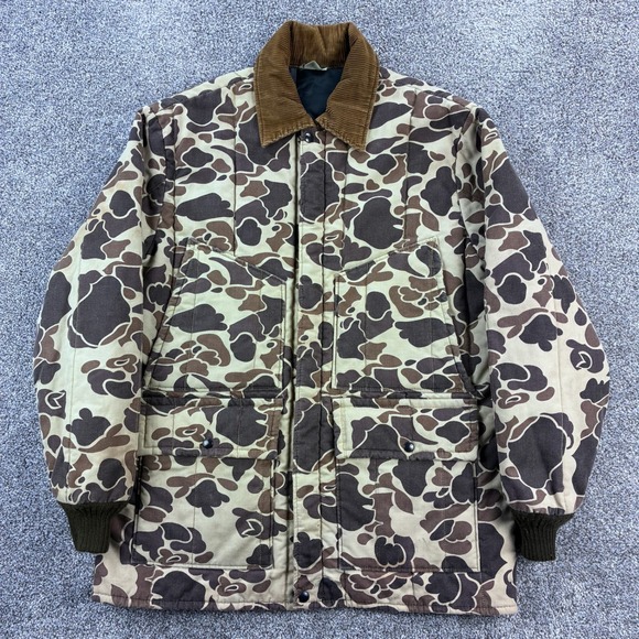Vintage Walls Blizzard Pruf Chore Jacket Mens L Duck Camo Insulated Barn Field - Picture 1 of 7